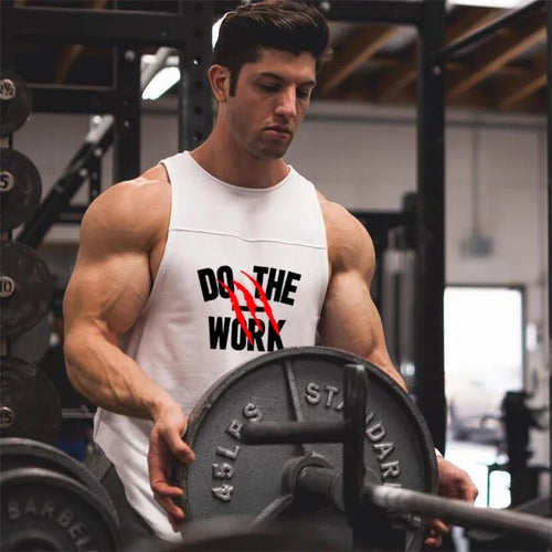 2025 New Gym Bodybuilding Fitness Sleeveless Workout Men Tank Tops Brand Fashion Casual Cotton Undershirt  Muscle Singlets Vest